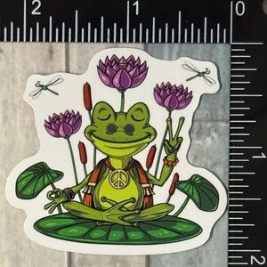 🌀10/$10🌀 Psychedelic Frog Reusable Waterproof Vinyl Sticker Decal